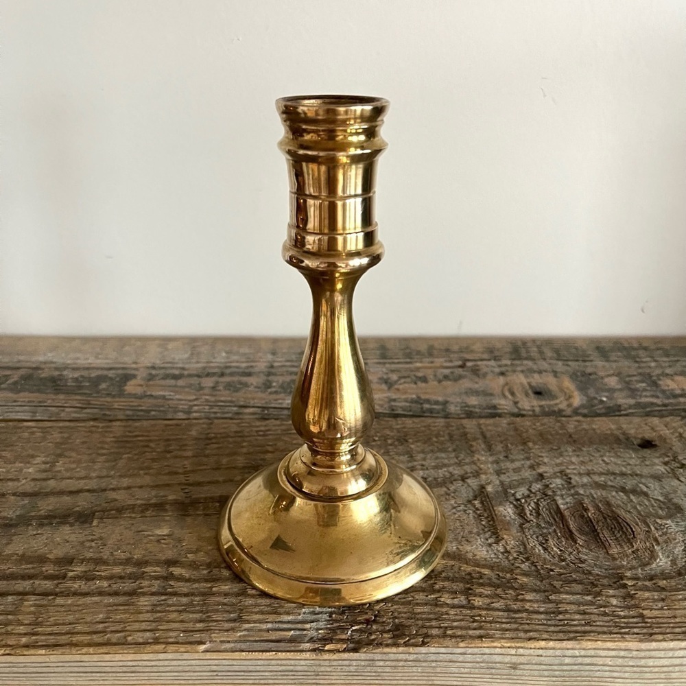 Brass candlestick 6” - Picture 2 of 5